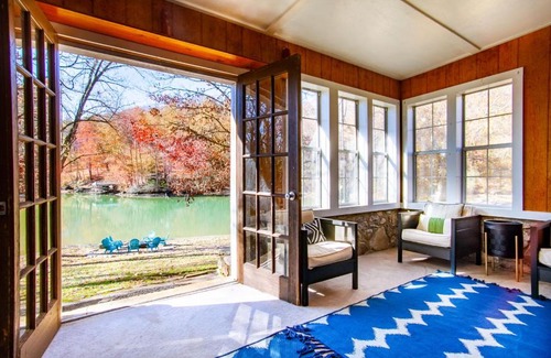 Louisville House | Classic Lake House Lakefront with Fire Pit and Dock