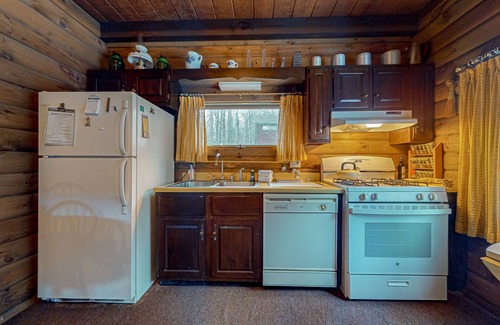 Wilmington Cabin | Classic Vermont cabin with forest views, woodstove, pools, hot tub & gym