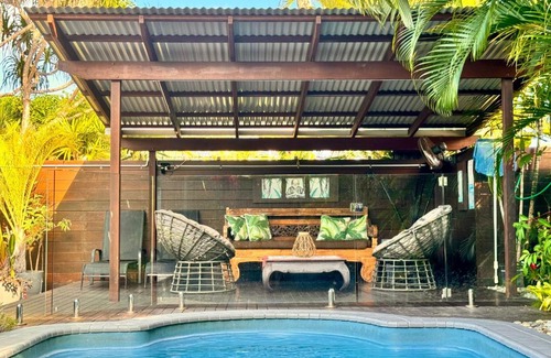 Palm Cove House | Coconut Blue - Private Heated Pool, Walk to Beach, Restaurants & Shops, Tropical Courtyard Shower