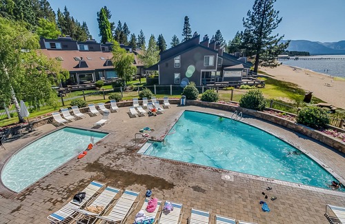 South Lake Tahoe House | Come home to an airy escape with a stone fireplace near Ski Run Marina/Heavenly