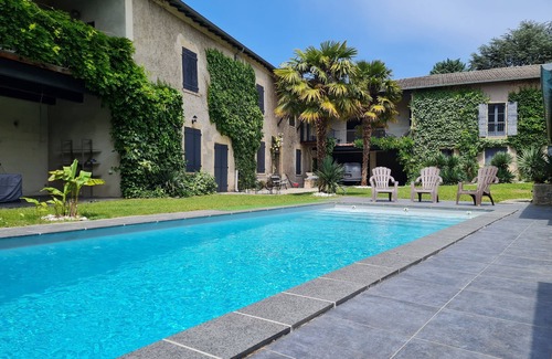 Saint-Priest House | Comfortable double room with terrace view in charming house