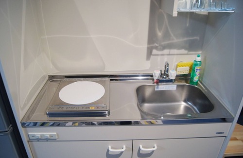 Abeno Apartment | Concept twin 2 double beds separate bath and toi - Room 207/Osaka Ōsaka