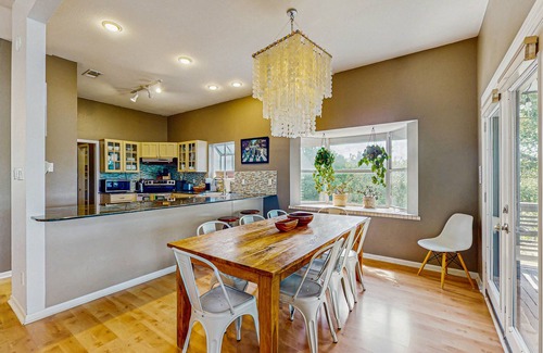 Bear Creek House | Contemporary dog-friendly house w/private gas grill, hot tub, & outdoor pool