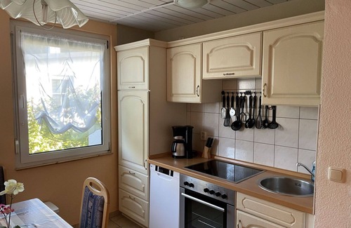 Dobbertin House | Cosy apartment in villa for 4 guests with TV, terrace and pets allowed