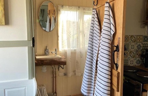 Taunton Cabin | Cosy hut on our Somerset farm with great views, stove and wood fired hot tub