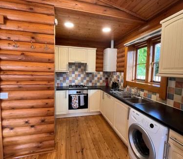 Aymestrey Apartment | Countryside 3 Bedroom Log Cabin With Private Hot Tub - Ash