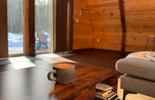 Danbury Ski Chalet | Cozy 2-bedroom A Frame chalet in delightful Danbury NH with WiFi and AC