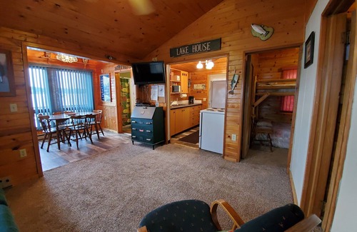 Chetek Cabin | Cozy 2 Bedroom LAKE FRONT Cabin on Chetek Chain of Lakes, GREAT LOT & LOCATION!