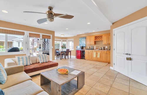 Sand Section Apartment | Cozy Beach Living with Large Patio & Garage Parking - Sleeps 4