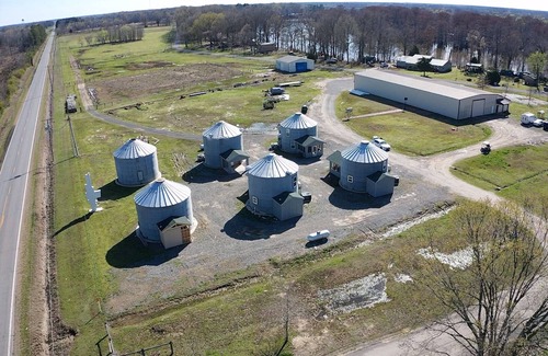 Gregory Apartment | Cozy Grain Bin Room Retreat on a Working Mini Farm