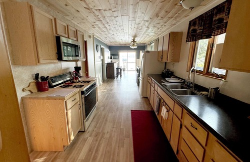 Douglas County House | Cozy lakefront home on Dowling Lake, Superior WI. Private dock w/Kayaks.