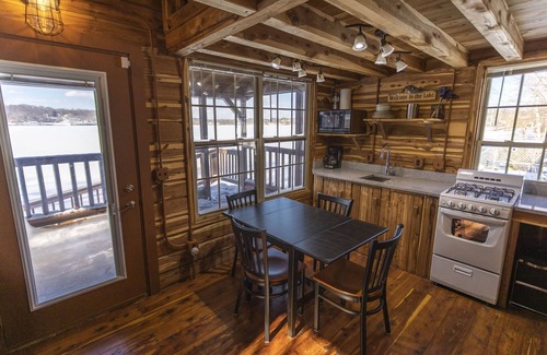 Cassopolis Cabin | Cozy Lakeside Log Cabin on Stone Lake w/50 Wooded Acres & Trails.