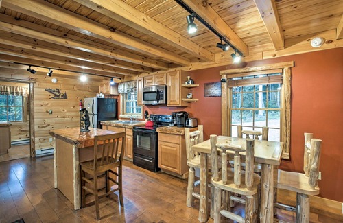 Glenfield Cabin | Cozy, Rustic Adirondack Riverfront Log Cabin, Rapids, Near Horse and ATV trails