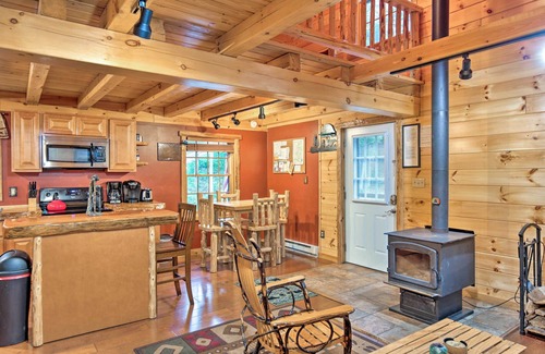 Glenfield Cabin | Cozy, Rustic Adirondack Riverfront Log Cabin, Rapids, Near Horse and ATV trails