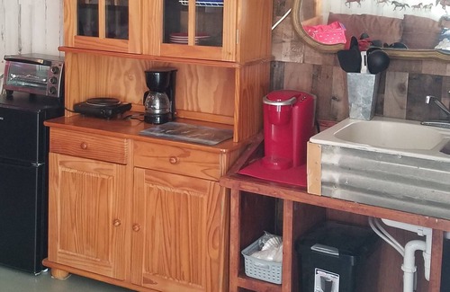 Antlers Apartment | Cozy studio pet friendly cabin- private lake - fishing & swim - Cowgirl Cabin