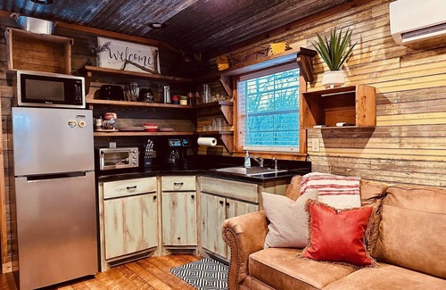 Ringold Cabin | Cozy tiny cabin, kitchenette, private pond for fishing, near lake