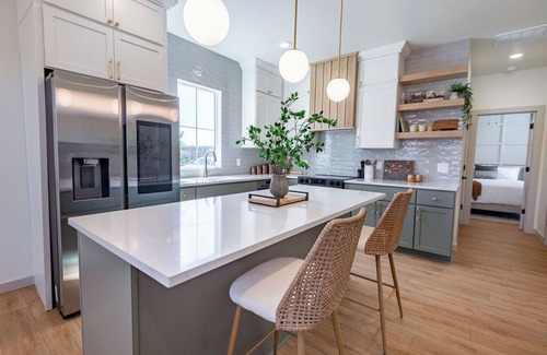 Brookline Station House | Cozy Townhome Stay by Trails, River & Greens