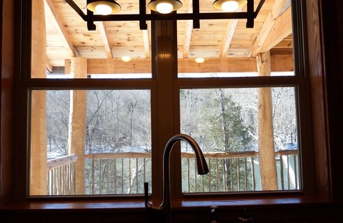 Hot Springs Cabin | Craftsman Style River House sitting on the French Broad River!