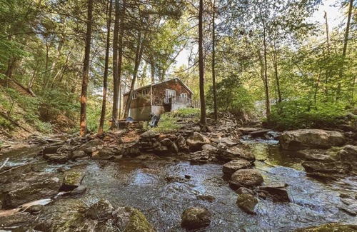 Gaylordsville House | Creek Side Cabin with Wood Fired Hot Tub and Fire Pit