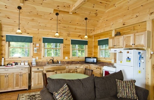 Bath House | Custom Log Cabin on Wild Ammonoosuc River