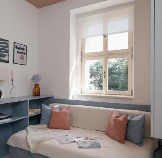 Dejvice Apartment | Cute designer little home near Castle! Backyard!