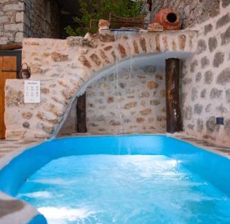 Koita House | Dandy Villas Mani - Old Tower House - Fireplace - Pool