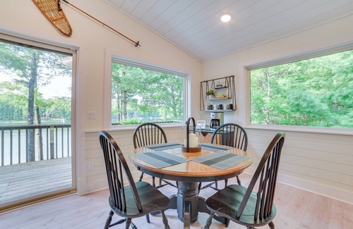 Lake Arrowhead House | Deck & Fire Pit: Beachfront Home in Gaylord!