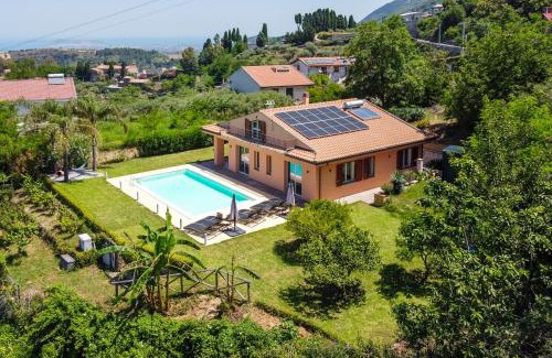 Castroreale Villa | Delightful 4 Bed Villa with Heated pool & Jacuzzi Overlooking Aeolian Islands
