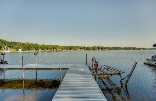 Delton House | Delton Oasis Retreat with Lake Views and Deck!