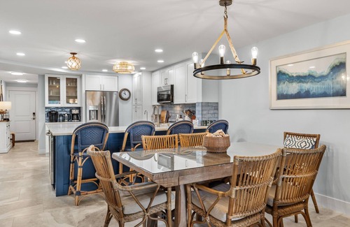 Beachview Country Club Estates Condo | Discover unparalleled luxury in this newly designed Gulf-front condo on Sanibel Island.