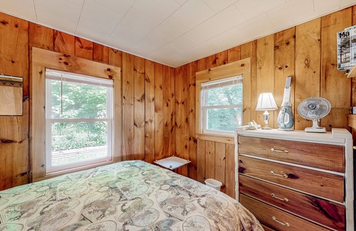 Litchfield Cottage | Dog-friendly pond-front cottage with deck, grill, firepit, water view, fast WiFi
