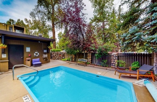 West End Apartment | Dog-friendly room on Main St - pool & hot tub - walk to lifts, ground-floor