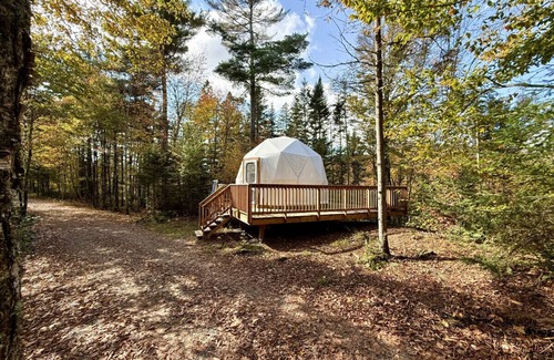 Saint-Gabriel-de-Valcartier House | Dome # 4 with a view to the forest.
