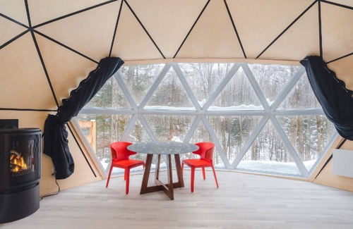 La Conception Ski Chalet | Dome at Bel Air Ideal for a couple - Private Jacuzzi & sauna - Bbq - Fireplace