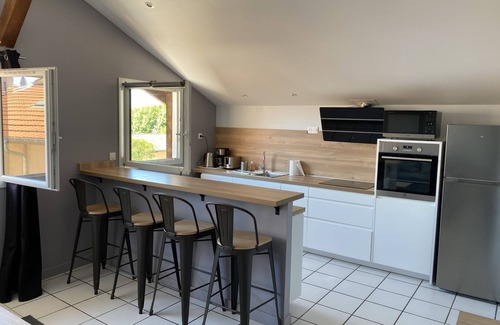 La Cote-Saint-Andre Apartment | Downtown apartment with private parking.