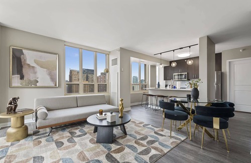Rush and Division Apartment | Downtown Retreat: 2BR, Balcony, Resort Comfort