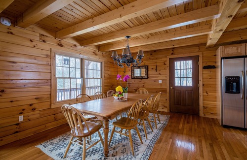 Livingston Manor House | Dreamy Lakefront Log Cabin - 2hrs from NYC! Sleeps 14 (5Bed/3Bth) 7 private acre