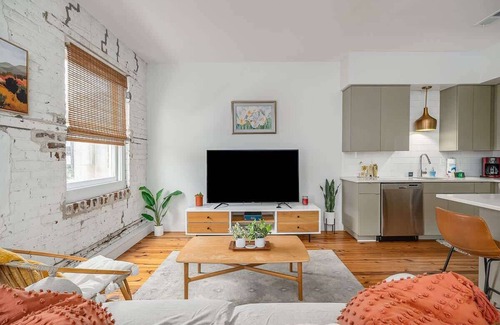 Historic District - North Condo | Dreamy Luxury Downtown Boho Loft | Bikes Included