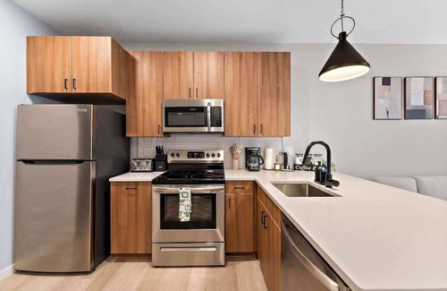 St. Anthony West Apartment | DT, UMN, Lux 2BD Gym, Rooftop, Free Street Parking