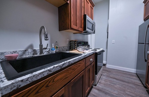 Atchison Apartment | Dual patios, Free Laundry Service, College steps, 2BR 1 BA