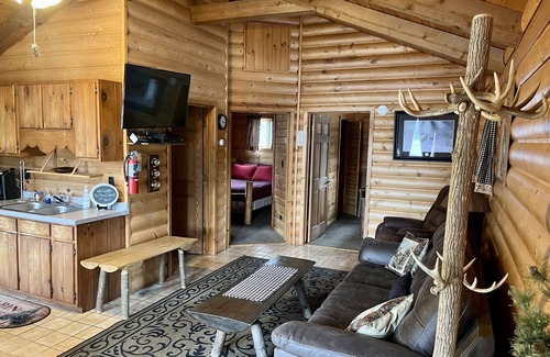 Winter Cabin | EAGLE LODGE - River Retreat - amazing views of the East Fork of the Chippewa Rvr