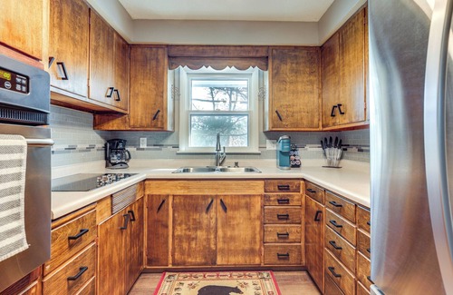 Eagle River House | Eagle River Waterfront Home w/Dock & Fire Pit!