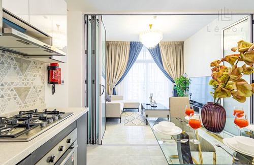 Discovery Gardens Apartment | Elegant 1BR with Outdoor Cinema & In-House Clinic