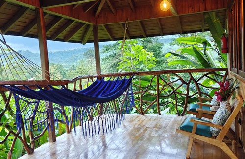 Puerto Quito Ski Chalet | Elegant and beautifully crafted Chalet with fine wood. Best view from balcony.