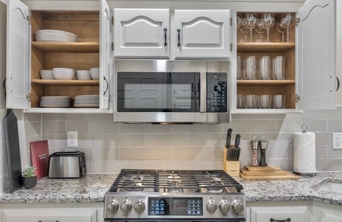 Riverside House | Elegant Sun-filled Home by Bike Trails w/Balcony!