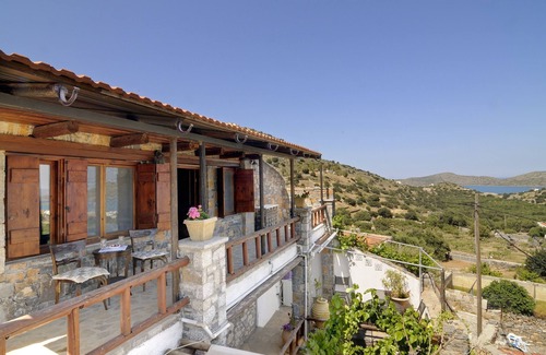 Elounda Villa | Elounda Art Traditional Suites- Evenos Suite- Overviewing spectacular Elounda