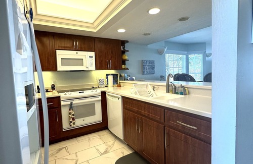 Palm Island Villa | Enjoy an Unobstructed view of the Gulf from this Cheery Villa! B2913A