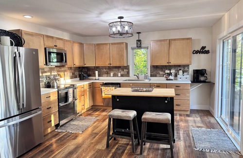 Elk River House | Enjoy beautiful sunsets year round from this spacious 3 BR home on Lake Orono.