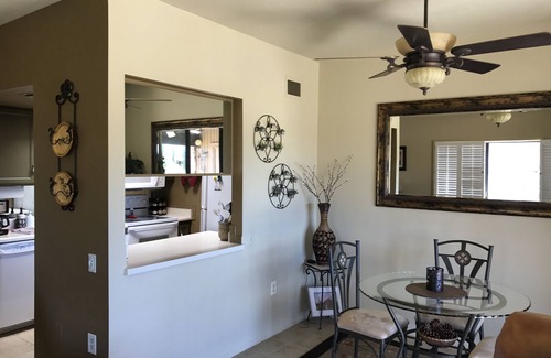 Desert Casitas Condo | Enjoy the Moon Rising over the Santa Rita Mountains. Property in Desert Casitas.