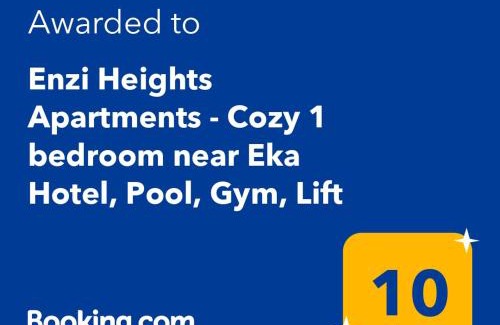 Nairobi West Apartment | Enzi Heights Apartments - Cozy 1 bedroom near Eka Hotel, Pool, Gym, Lift